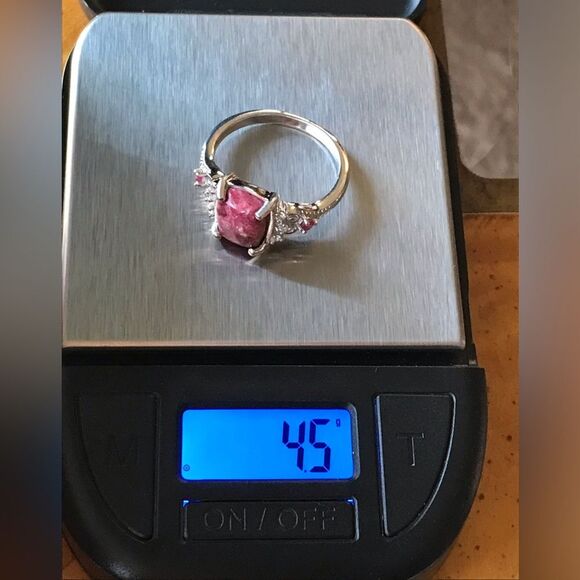 Norwegian Thulite Sterling Silver Ring Size 10 - Picture 3 of 9